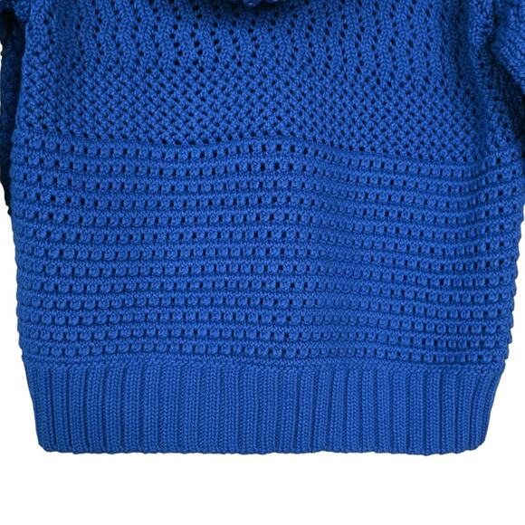 Joie Womens S Aurora Open Stitch Hoodie Sweater in Blue Quartz NEW - Picture 7 of 11